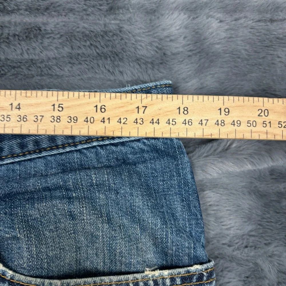 Banana Republic Mens Bootcut Jeans Medium Wash Blue Denim 36x34 Measures 36x31.5
